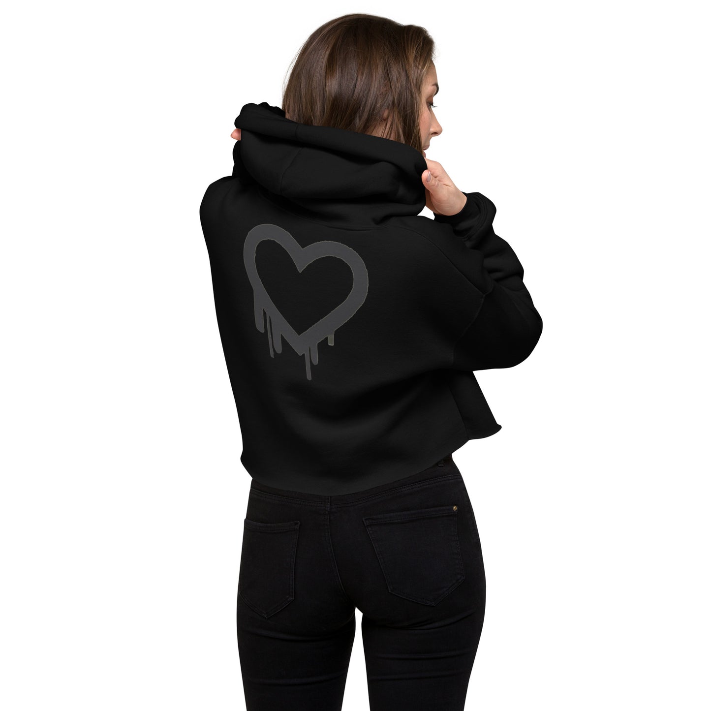 Bleeding Heart Womens Crop Hoodie