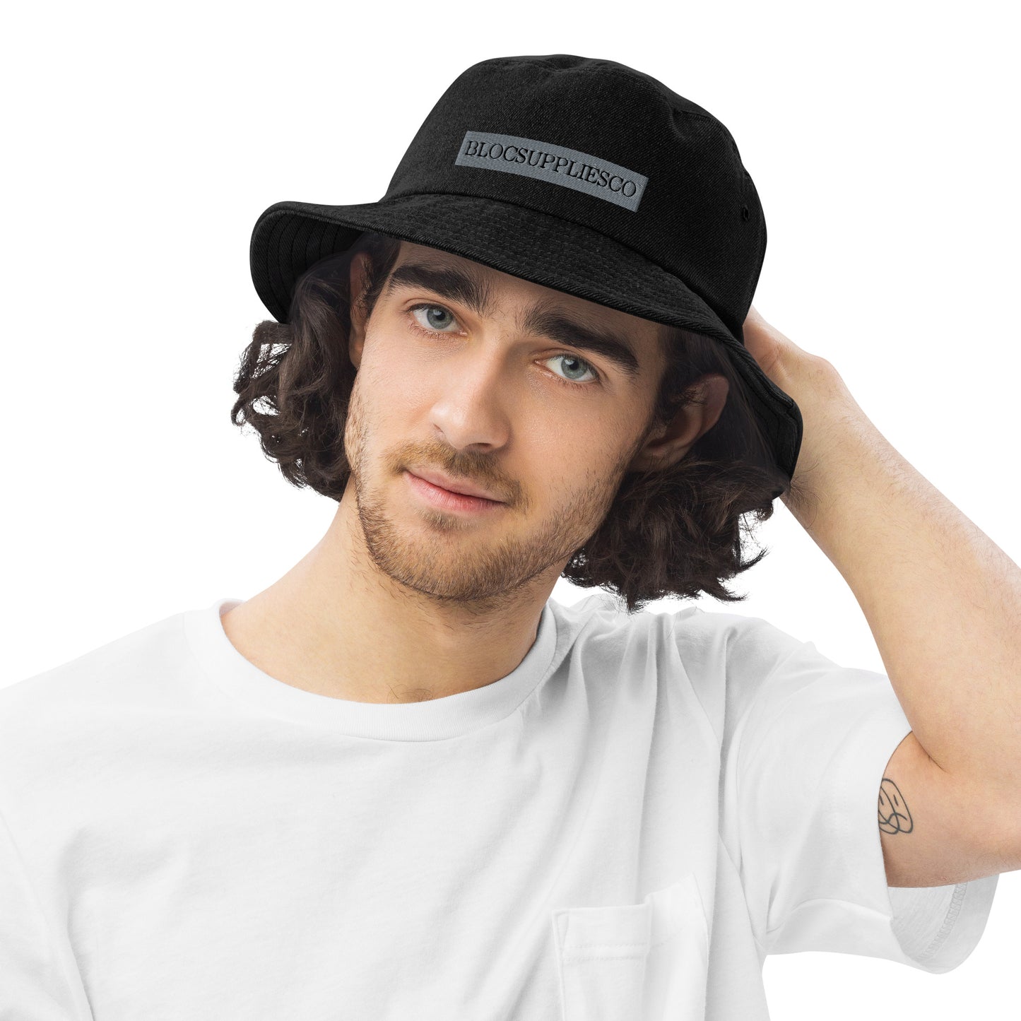 BLOCSUPPLIESCO Denim bucket hat