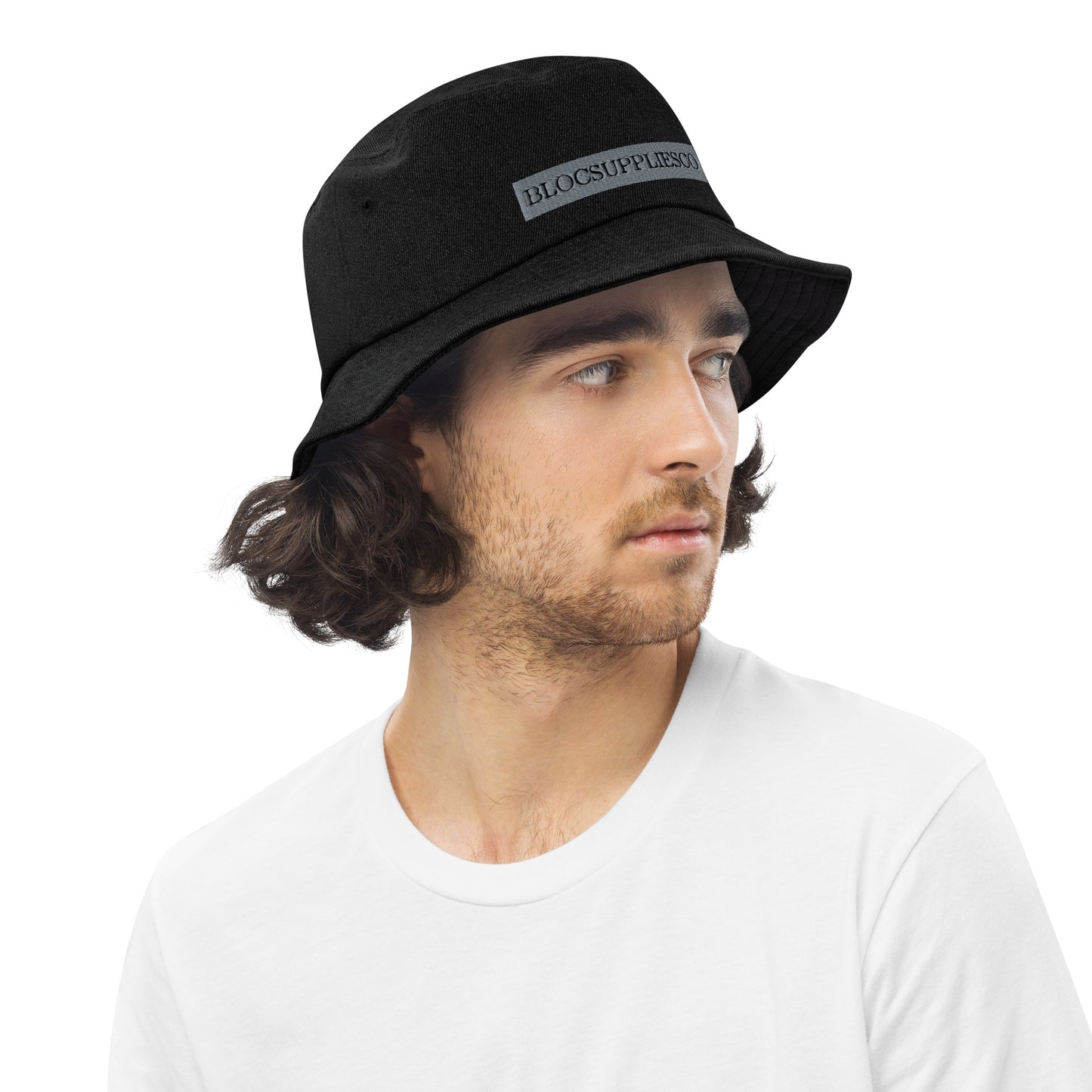 BLOCSUPPLIESCO Denim bucket hat